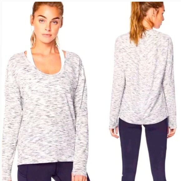 Lululemon Meant To Move Long Sleeve Tee‎ in Tiger Space Dye Black White No Size - Picture 8 of 8
